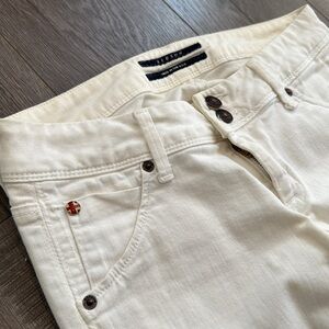 White Hudson Mid-Rise Skinny Jeans